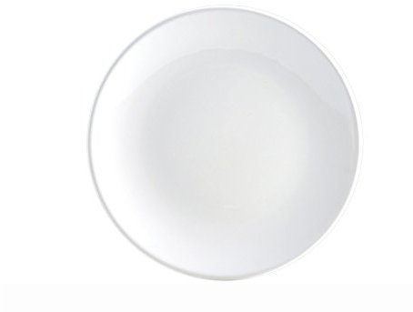 H&H Iris Set 6 Piatti Piani, Bianco, 26 cm