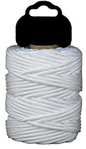 Cofan Blíster de riel trenzado de polipropileno | Diámetro de 3 mm | Longitud de 50 metros en color blanco