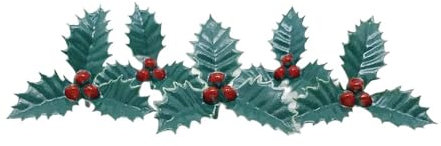 Anniversary House 5pcs Holly & Berries Plastic Cake Topper Picks Green/RedChristmas Cake Decorations, Christmas Cake Toppers, Yule Log Decorations, Traditional Non-Edible Decorations, BX052 UK
