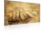 Sepia Schiff Alte Karte Vintage Leinwand Bilder (PP145O1FW) - Wallsticker Warehouse - Size O1 - 100cm x 75cm - 230g/m2 Canvas - 1 Piece