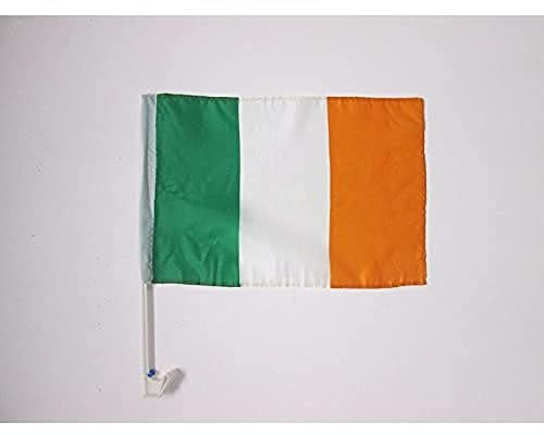 AZ FLAG - Autofahne Irland - 45x30 cm - Irische Autoflagge 30 x 45 Cm - Auto Flaggen