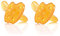 HEVEA Schnuller // 3-36 Monate // Naturkautschuk // Stern & Mond // 2er Set // Kieferorthopädische Form