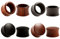 KUBOOZ (4 Paar Natur Sandelholz Ebenholz Ohrstöpsel Tunnel Messgeräte Keilrahmen Piercings1/2
