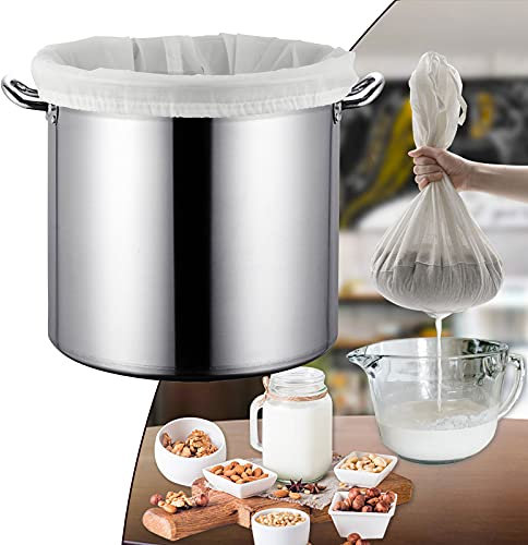 12x18 Nylon Mesh Strainer Bags for Almond Nut Milk, Greek Yogurt, Home Beer Wine Brewing 180 Micron