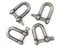 M8 Schäkel 304 Edelstahl D Ring Schäkel (Packung mit 4)