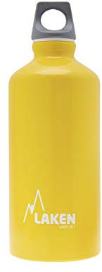 Bot. alu. Futura 0,6 L.-tapón gris -Amarillo Bot.