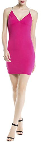 iB-iP Mujer Algodón Tirantes Corto Interior Vestido, Talla: 40, Fucsia