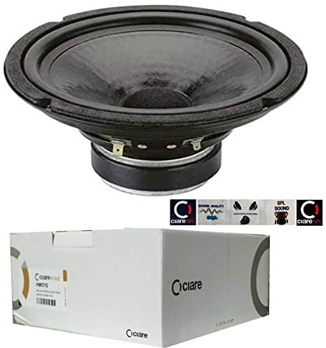 CIARE HW210 HW 210 altoparlante diffusore medio basso woofer da 20,00 cm 200 mm 8 di diametro da 75 watt rms e 150 watt max impedenza 8 ohm per casa dj party auto sospensione in gomma