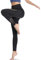 Sportleggins Damen Lang Sport Leggings Push Up High Waist Leggins Sporthose Yoga Hosen Large Schwarz