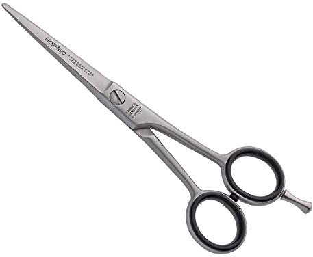 OTTO HERDER FRISEURSCHERE - Haarschere Friseurschere aus Solingen 5,25 mit Haken rostfrei mit Mikrozahnung - Professionelle Friseur Schere für Damen und Herren im Etui