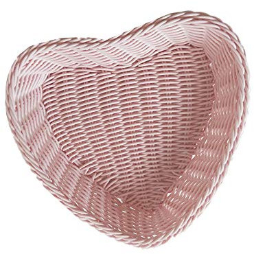 beautyhe Flechtkorb Geflochtener Korb Basket Badezimmer Organizer Brotkorb Weide Rattan Korb for Schlafzimmer Büro Klassenzimmer Badezimmer pink