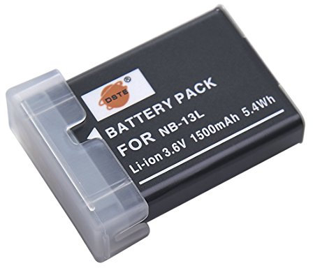 DSTE NB-13L Ersatz Batterie Akku Kompatibel mit Canon G5X, G7X, G9X, G5 X Mark II, G7X Mark II, G9X Mark II