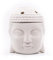 Candle-Brothers Teelicht Duftlampe | Duftlampe Buddha | Aromalampe für Duftwachs | Raumduft mit Teelicht | Duftlampe Keramik Weiß | Lampe für Büro, Schlafzimmer, Yoga