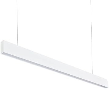 JOYINLED 36W LED Pendelleuchte esstisch Hängeleuchte Büro 4000K Natural Licht mit High End Chips Büroleuchte Pendellampe aus Aluminum Hängelampe für Arbeitszimmer Esszimmer -120cm (Floodlight, White)