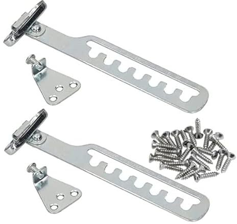 KOTARBAU® Set di 2 manopole ribaltabili per finestre, fermaporta, per la regolazione dell'apertura della finestra, fermaporta, forbici, colore argento