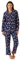 Damart - Pyjama en Flanelle Femme Marine Imprimé Taille L