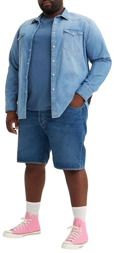 Levi's Herren 501 Original Shorts Big & Tall Denim Shorts, Bleu Eyes Break Short, Dunkelblau, W50