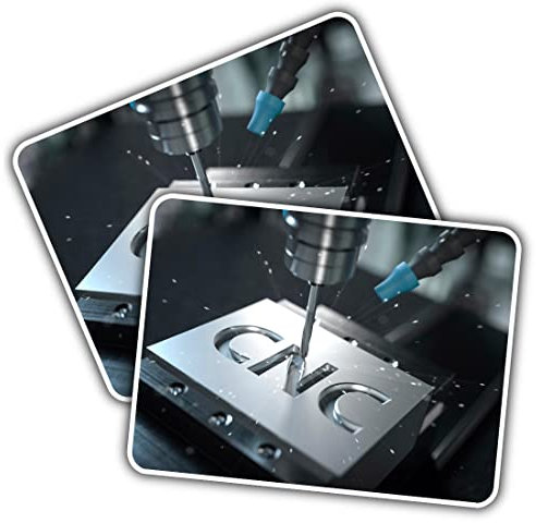 2 x Vinyl Stickers - Rectangle Shape 10x7cm CNC Milling Machine Metal Industry Art Print Decal Laptop Tablet Luggage Car Wall Fridge Door Sticker #50553
