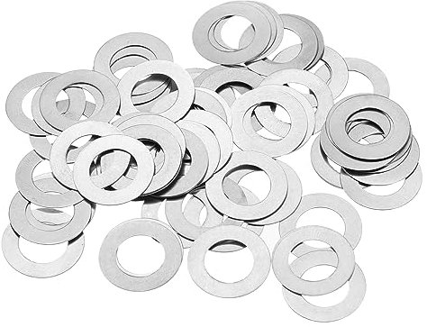 QUARKZMAN M8 304 Acciaio Inossidabile Piatto Rondelle, 50pz 8x14x0.1mm Ultra Sottile Piatto Distanziatori per Vite Bullone, Elettronica Riparazione, Automotive