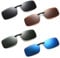 Wohlstand 4 Stück Sonnenbrille Clip, Polarisierte Brille Clip,Sonnenbrillen Aufsatz Brille, Sonnenbrille Aufsatz für Brillenträger, Geeignet für Damen und Herren