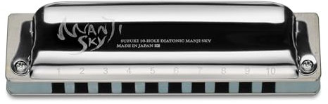 Suzuki Manji Sky diatonische Mundharmonika, 10 Löcher, Tonart Bb