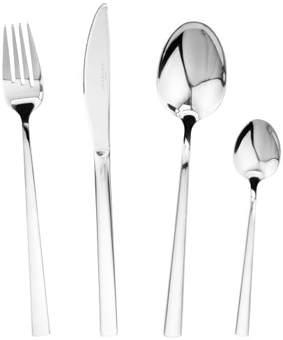 KARL HAUSMANN Set Posate 24 Pezzi per 6 Persone - Servizio Posate per 6 Persone - Acciaio Inox 18/0 - Elegante Design - Set Posate 6 Persone per Cena Speciale - Moderne
