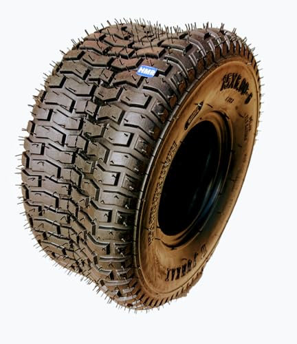 HMParts Neumáticos 15 x 6.00 – 6 4PR Junkai para tractor cortacésped, cortacésped, quitanieves, quad ATV