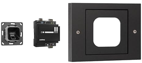 ekey xLine Fingerprintset für Unterputzmontage, ohne Rahmen, schwarz + ekey Gira xLine Rahmen TX_44, anthrazit
