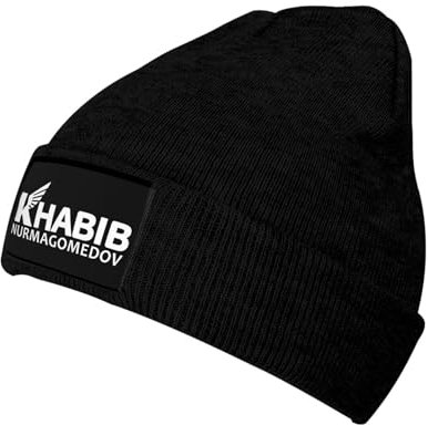 Khabib Boxer Nurmagomedov Time Eagle Slouchy Beanie für Damen und Herren, weich, leicht, Totenkopfmütze, Druck, Grafik, Stretch-Strickmütze, KN-3, One size