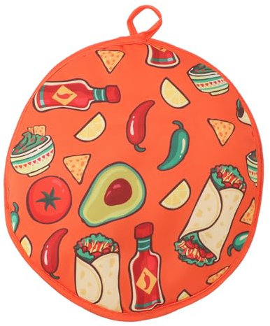 Tortilla Warmer Pouch Tortilla Keeper Holder Keeps Warm,Bag to Keep Food Warm,11.8 Inch Insulated Microwaveable Fabric Tortilla Keeper Holder for Corn and Flour