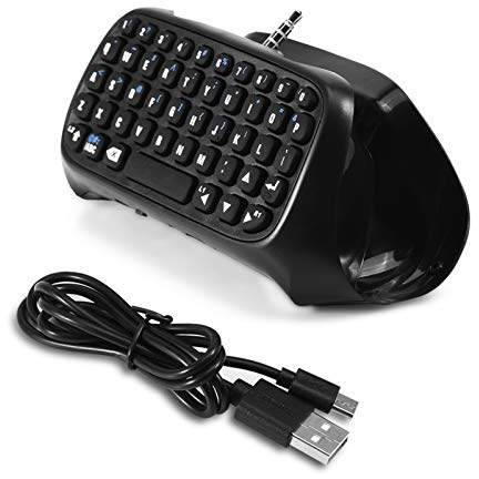 Mini Clavier de Jeu sans Fil Bleu Oo H, Cha Pad pour Jouer à Un Clavier ION 4, Manettes de Jeu S Andard Con Rollers PS4 Con Rollermini Wireless Remo e Con Roller