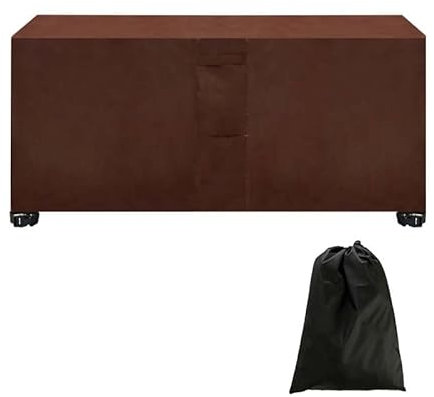 YLFFFZXK 91x65x31in, Garden Furniture Covers Waterproof, Rectangular Patio Table Chair Sofa Set Cover, 420D Heavy Duty Lawn Patio Set Covers, UV Resistant (Coffee 50x50x29in)
