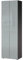 Lomadox Garderobenschrank Flurschrank Schrank Kleiderschrank 2 Türen Graphit mit Glasfront grau Kleiderstange ausziehbar 58,3x196,2x39,7 cm