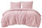 Aisbo Bettwäsche 220x240 3teilig Rosa - Bettbezug 240x220 cm 3tlg mit Kissenbezug 80x80 cm, ÖKO-TEX Bettwäsche Set Mikrofaser mit Reißverschluss, Weich und Bügelfrei