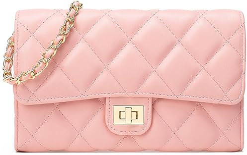 Farcauo Kleine Umhängetasche Damen Rosa Crossbody Bag und Schultertasche, Elegante Abendtasche für Frauen Kompakte Handtasche für Damen,