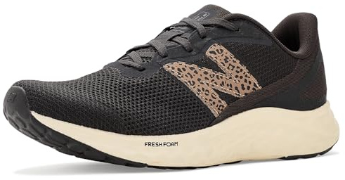 New Balance Women's Fresh Foam Arishi v4 Running Shoes, Black Cement/Flat Taupe/Angora, 5/M | Road Running Shoes