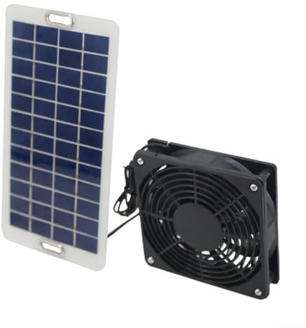 Ventilador de escape solar de 10 W y 12 V, ventilador MIni impermeable, para caravanas, casas de pollo, casas de árboles, casas de perros, cocinas e invernaderos