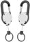 Schlüsselanhänger Ausziehbar, 2 Stücke Einziehbarer Schlüsselanhänger, Schlüsselband ausziehbar mit 60 cm Stahlkordel für ID Badge Holder, Kartenhalter, Schlüsselkarten (Weiß)