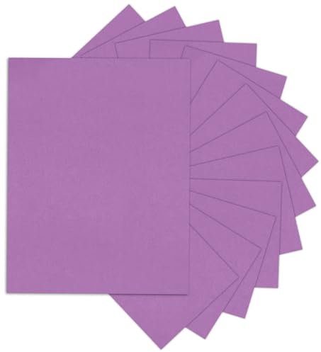 Lila Karton 8,5 x 11 36,3 kg Karton für Drucker, Goefun 24 Blatt lila Konstruktionspapier für Hochzeitseinladungen, DIY-Karten, Speisekarten, Basteln
