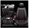 Auto Sitzbezüge Sets FüR Dacia Sandero Stepway 3.GEN 2.Gen 2012-2025, Leder Auto Schonbezug Full Set Sitzbezug, Auto Sitzbezüge Airbag Kompatibel, Wasserdicht Sitzbezug Auto Zubehör(Black+red)