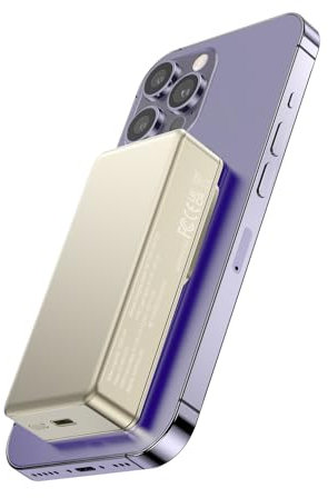 Tyonto Power Bank Magnétique, Alliage d'Aluminium à Haute Densité, 16000 mAh, Charge Rapide PD