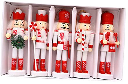 MAGICLULU Casse-Noisette De Noël 5 Pièces Ornements De Soldat Casse-Noisette Design Vintage pour La Décoration De La Maison