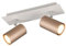 lightling 2-flammige Deckenlampe, Deckenspot Spotbalken, IP20 Indoor, exkl. 2 x GU10, max. 35W, Höhe 15 cm, Breite 30 cm, Metall, coffee