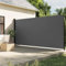 Myheimly Seitenmarkise, Wandmarkise mit PU-Beschichtung, Sichtschutz für Balkon Terrasse Garten, Windschutz Markise, Ausziehbar Polyester Anthrazit,200 x 600 cm