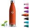 Borraccia Termica, Borraccia 750 ml, Senza BPA, Borraccia Acciaio Inox, Senza Perdite, Borracce Termiche, Isolato Sottovuoto, Borraccia Metallo per Campeggio, Fitness, Corsa, Escursionismo, Arancia