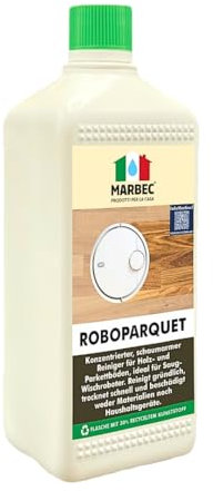 MARBEC ROBOPARQUET 1LT Konzentriertes, schaumarmes Reinigungsmittel zur Reinigung von Holz- und Parkettböden mit Bodenwaschrobotern. Reinigt gründlich und trocknet schnell.