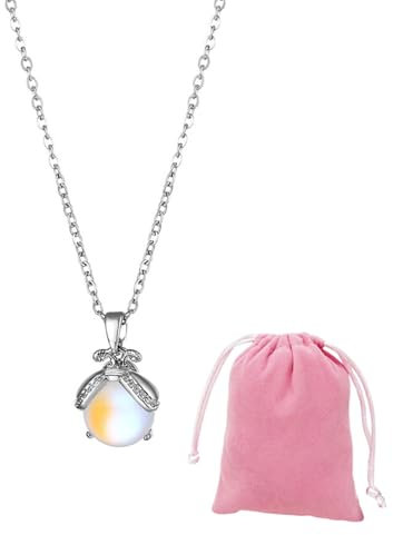 TPZORJX opal schmuck,opal anhänger,opal kette,Damen Silber Kette Opal Anhänger 925 Sterling Silber Halsketten Anhänger Oval,opal kette silber,Mit 1 Aufbewahrungstasche