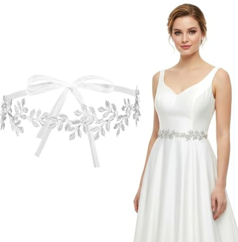 Hochzeit Brautgürtel Perlengürtel Strass Bindegürtel Schärpe Damen