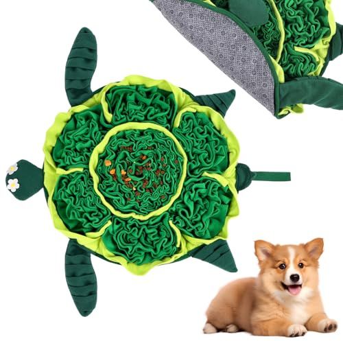 OSDUE Tappeto Olfattivo Cane, 50 cm Foraggiamento Tappeto per Cani Addestramento Foraggiamento di Animali Lavabile Antiscivolo Tappetino Puzzle di Snuffle Giocattolo per Cani Attivazione Mentale Cane