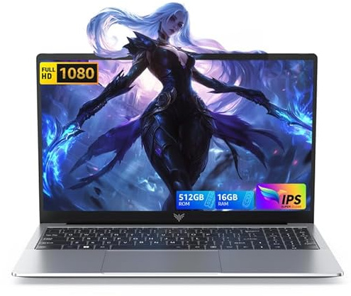KAIGERR 2026 - 17.3 Laptop, AMD Ryzen 3 4300U (up to 3.7GHz), 16GB RAM, 512GB SSD, Webcam, Business Laptop, Type C, 62.7Wh Battery, Numeric Keypad